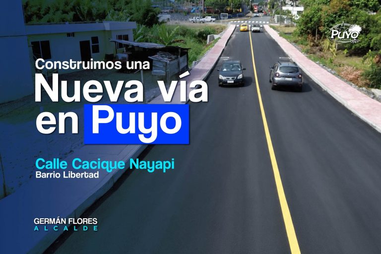 Nueva vía en el barrio Libertad fortalece la movilidad y conectividad en Puyo