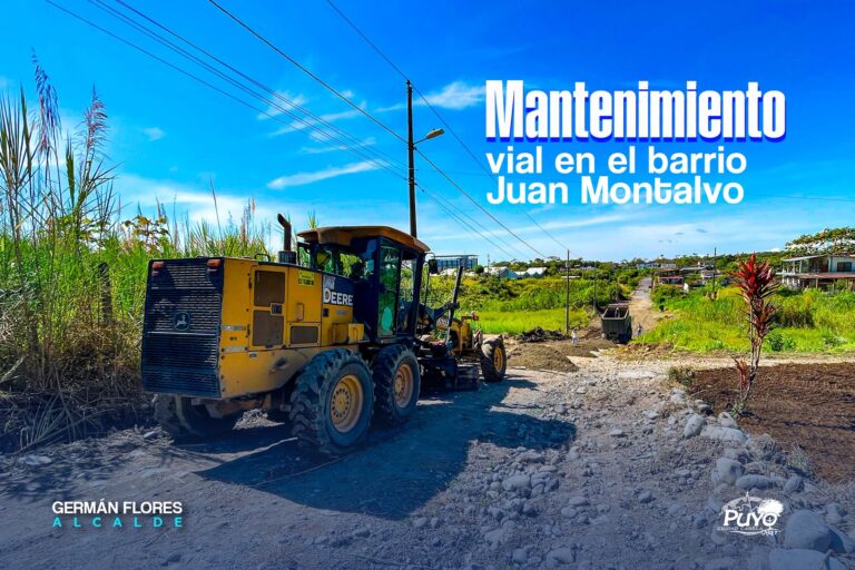 Mantenimiento vial mejora la movilidad en el barrio Juan Montalvo